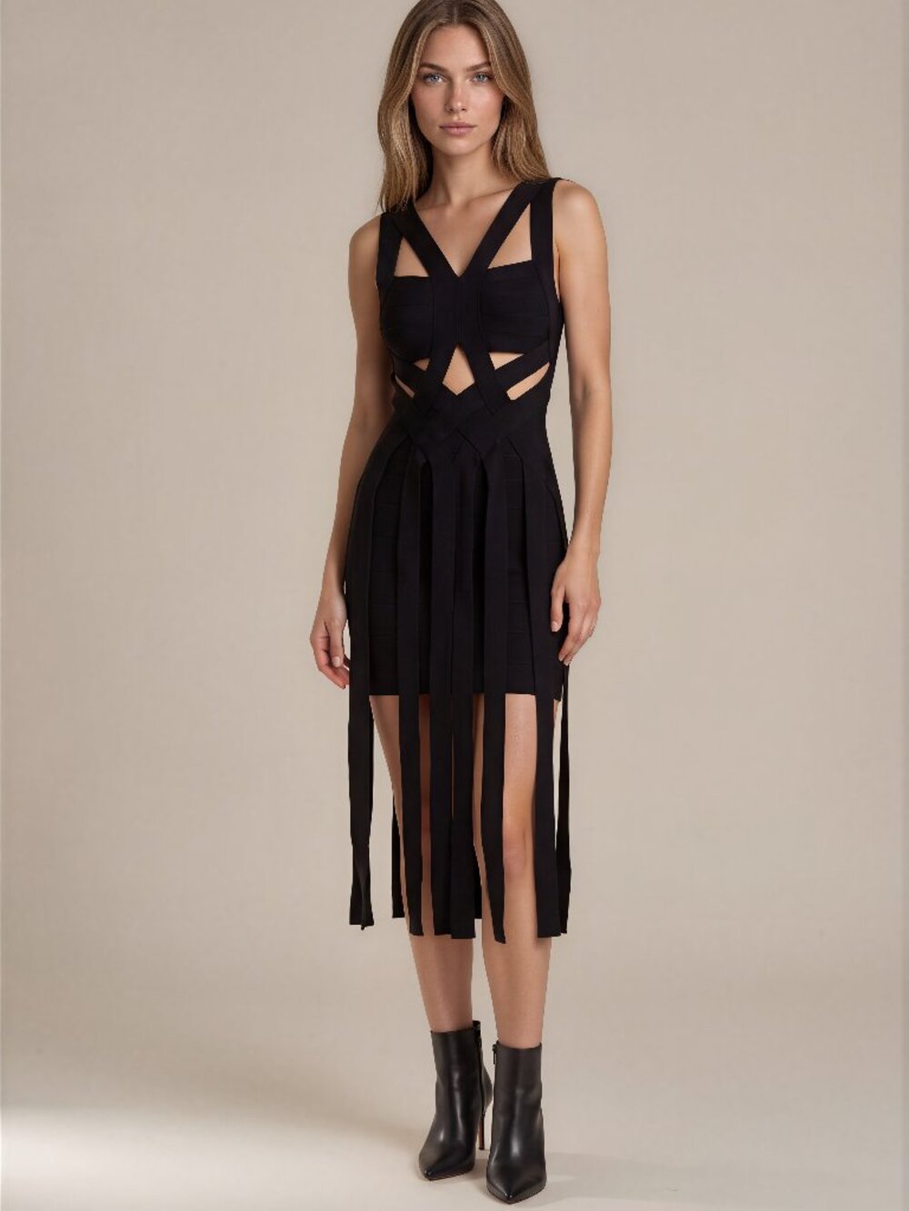 Forever 21 Stylish Strappy Cutout Tassel Top - M